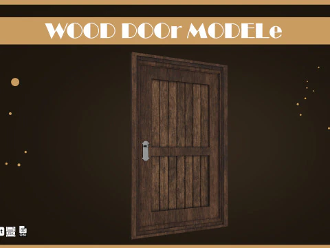 Wooden Door Pack Low-poly 3D Model