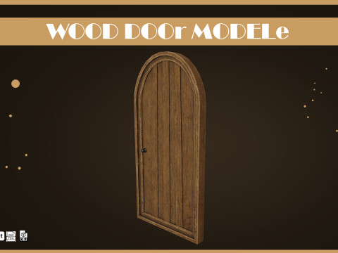Wooden Door Pack Low-poly 3D Model