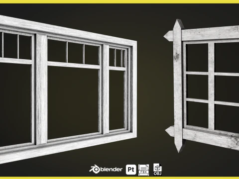 Wooden Door Pack Low-poly 3D Model