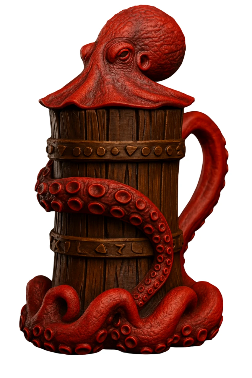 Octo-Grip Can Holder The Guardian of Your Soda 3D Print Model .c4d .max .obj .3ds .fbx .stl .blend 