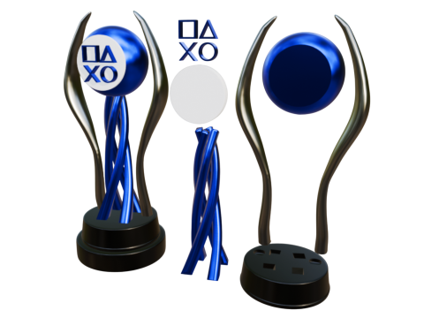 Custom PS5-PlayStation Trophy s Ready to Print 3D Druckmodell