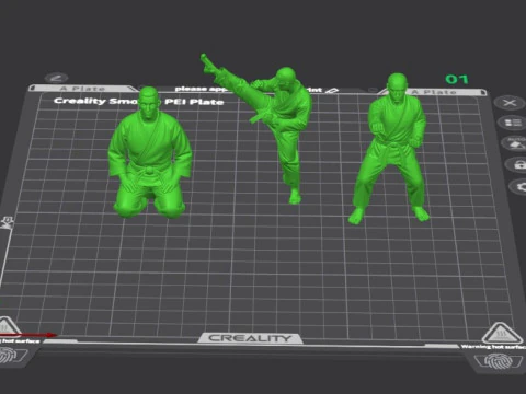 3D Karate Trophy Kit - Print the Win 3D Print Model