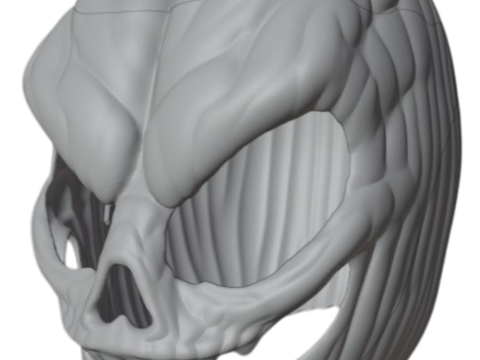 Scary 3D Mask - Halloween Pumpkin Brain - READY TO PRINT Model do druku 3D