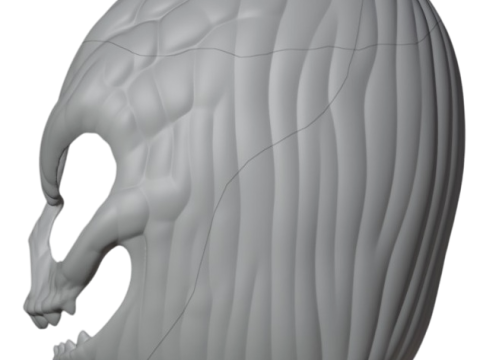 Scary 3D Mask - Halloween Pumpkin Brain - READY TO PRINT Model do druku 3D