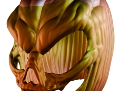 Scary 3D Mask - Halloween Pumpkin Brain - READY TO PRINT Model do druku 3D