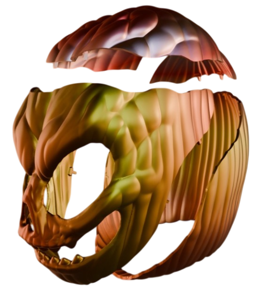 Scary 3D Mask - Halloween Pumpkin Brain - READY TO PRINT Model do druku 3D .c4d .max .obj .3ds .fbx .stl .blend 