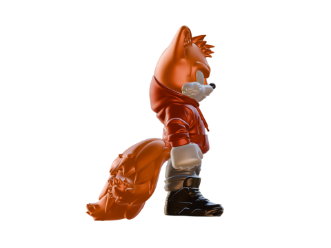 EXCLUSIVE 3D PROJECT Tails Prower Urban Vibes Style STL to FDM and RESIN Parts Separated by C Model do druku 3D