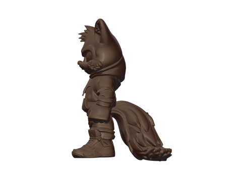 EXCLUSIVE 3D PROJECT Tails Prower Urban Vibes Style STL to FDM and RESIN Parts Separated by C Model do druku 3D