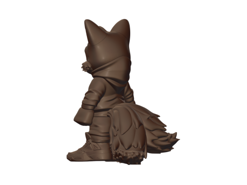 EXCLUSIVE 3D PROJECT Tails Prower Urban Vibes Style STL to FDM and RESIN Parts Separated by C Model do druku 3D