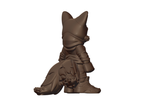 EXCLUSIVE 3D PROJECT Tails Prower Urban Vibes Style STL to FDM and RESIN Parts Separated by C Model do druku 3D