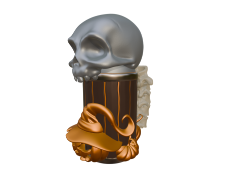 Spooky Halloween Can Holder 3D Baskı Modeli