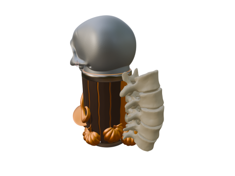 Spooky Halloween Can Holder 3D Baskı Modeli