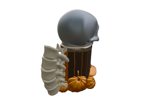 Spooky Halloween Can Holder 3D Baskı Modeli