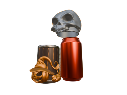 Spooky Halloween Can Holder 3D Baskı Modeli