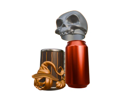 Spooky Halloween Can Holder 3D Print Model