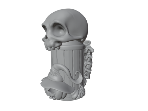 Spooky Halloween Can Holder 3D Baskı Modeli