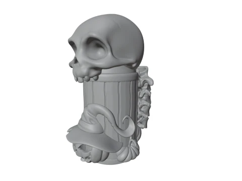 Spooky Halloween Can Holder 3D Print Model