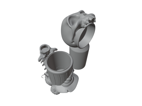 Spooky Halloween Can Holder 3D Baskı Modeli