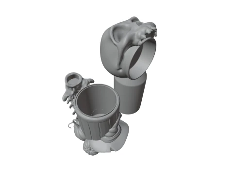 Spooky Halloween Can Holder 3D Print Model