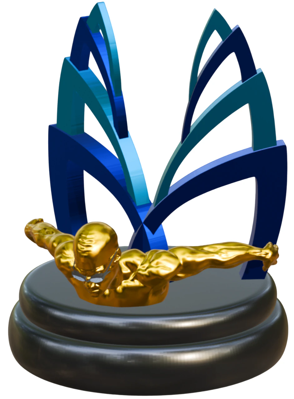 Premium 3D Printing Swimming Trophy 3D Print Model .c4d .max .obj .3ds .fbx .stl .blend 