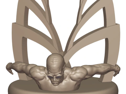 Premium 3D Printing Swimming Trophy 3D Print Model