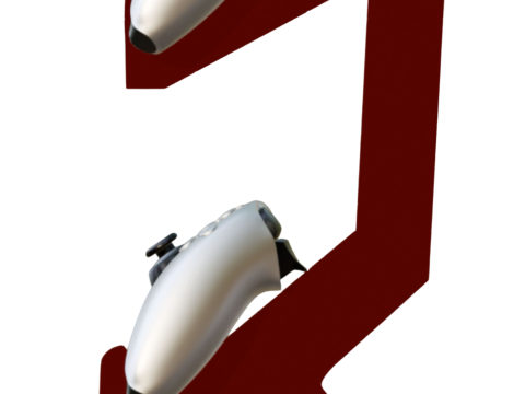 Organizer Stand for 2 Controllers PS5 Xbox PC 3D 打印模型