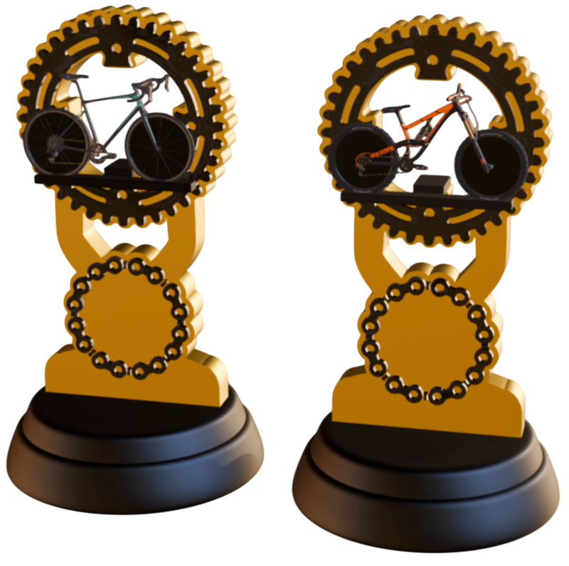 3D Printable Trophy - Mountain Bike Road Bike Champion 3D Принт Модель .c4d .max .obj .3ds .fbx .stl .blend 