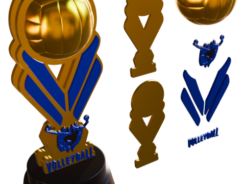 Volleyball Trophy 3D Modello di stampa 3D