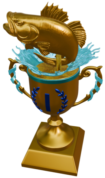 PREMIUM 3D GOLDFISH TROPHY - 3D PRINTABLE MODEL Model do druku 3D .c4d .max .obj .3ds .fbx .stl .blend 