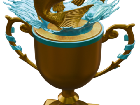 PREMIUM 3D GOLDFISH TROPHY - 3D PRINTABLE MODEL Model do druku 3D