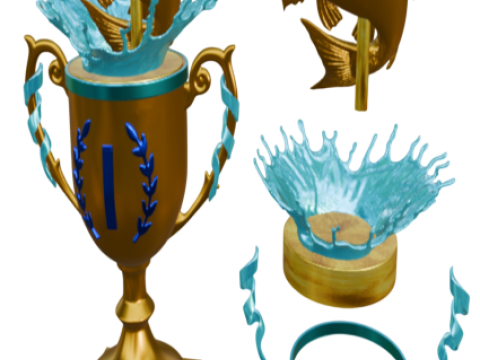 PREMIUM 3D GOLDFISH TROPHY - 3D PRINTABLE MODEL Model do druku 3D
