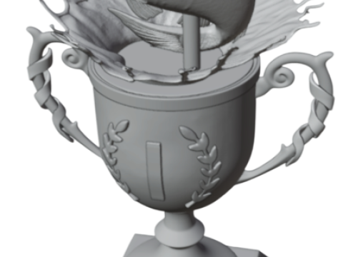 PREMIUM 3D GOLDFISH TROPHY - 3D PRINTABLE MODEL Model do druku 3D