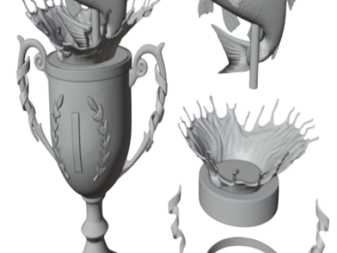 PREMIUM 3D GOLDFISH TROPHY - 3D PRINTABLE MODEL Model do druku 3D