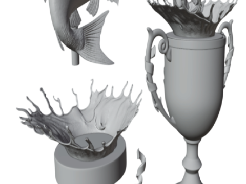 PREMIUM 3D GOLDFISH TROPHY - 3D PRINTABLE MODEL Model do druku 3D