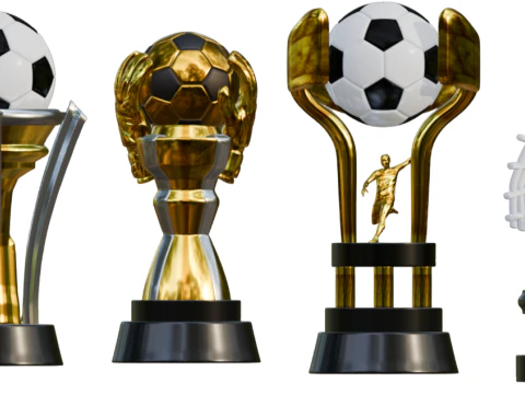 PREMIUM FOOTBALL TROPHY KIT 4 EXCLUSIVE MODELS 3D Print Model