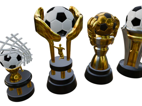 PREMIUM FOOTBALL TROPHY KIT 4 EXCLUSIVE MODELS 3D Print Model