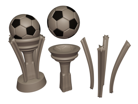 PREMIUM FOOTBALL TROPHY KIT 4 EXCLUSIVE MODELS 3Dプリントモデル
