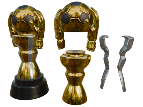 PREMIUM FOOTBALL TROPHY KIT 4 EXCLUSIVE MODELS 3Dプリントモデル