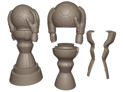 PREMIUM FOOTBALL TROPHY KIT 4 EXCLUSIVE MODELS 3Dプリントモデル