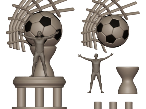 PREMIUM FOOTBALL TROPHY KIT 4 EXCLUSIVE MODELS 3Dプリントモデル