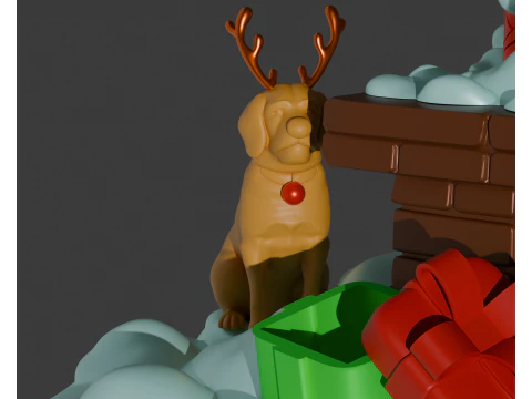 Grinch Christmas Diorama Tree Ornament Home Decor STL Blender Resin FDM 3D Print Model