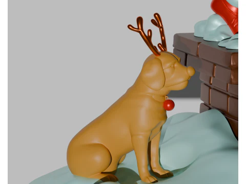 Grinch Christmas Diorama Tree Ornament Home Decor STL Blender Resin FDM 3D Print Model