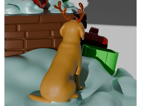 Grinch Christmas Diorama Tree Ornament Home Decor STL Blender Resin FDM 3D Print Model