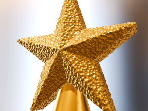 Dokulu Noel Yıldızları Kiti 3D STL Dosyaları Blender D&uuml;zenlenebilir Boyut 3D Baskı Modeli