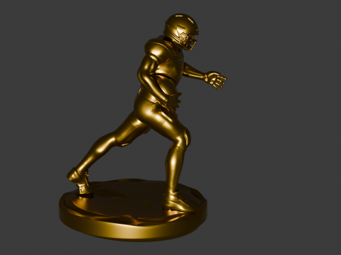 4 件套 - 3D 美国足球运动员 3D 打印模型