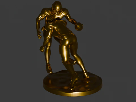 PACK MIT 4 POSITIONEN &ndash; AMERIKANISCHE 3D-FUSSBALLSPIELER 3D Druckmodell