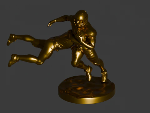 PACK MIT 4 POSITIONEN &ndash; AMERIKANISCHE 3D-FUSSBALLSPIELER 3D Druckmodell