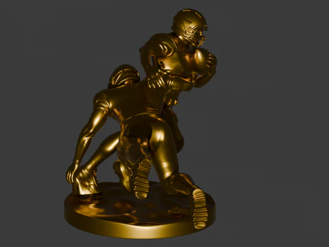 PACK MIT 4 POSITIONEN &ndash; AMERIKANISCHE 3D-FUSSBALLSPIELER 3D Druckmodell