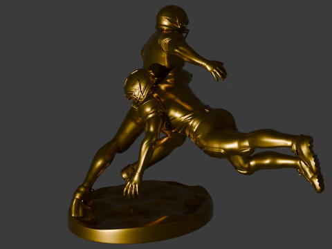 PACK MIT 4 POSITIONEN &ndash; AMERIKANISCHE 3D-FUSSBALLSPIELER 3D Druckmodell