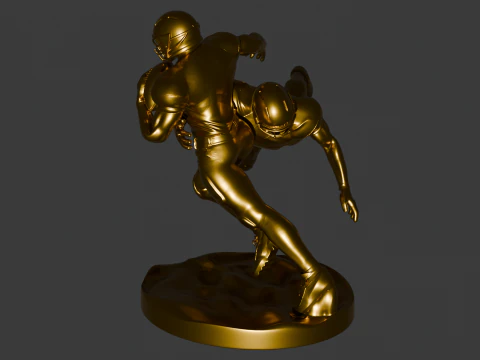 PACK MIT 4 POSITIONEN &ndash; AMERIKANISCHE 3D-FUSSBALLSPIELER 3D Druckmodell